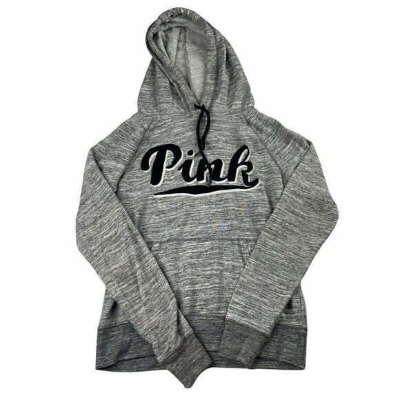 Victoria’s Secret Pink Logo Pullover Hoodie Marled - Picture 1 of 5